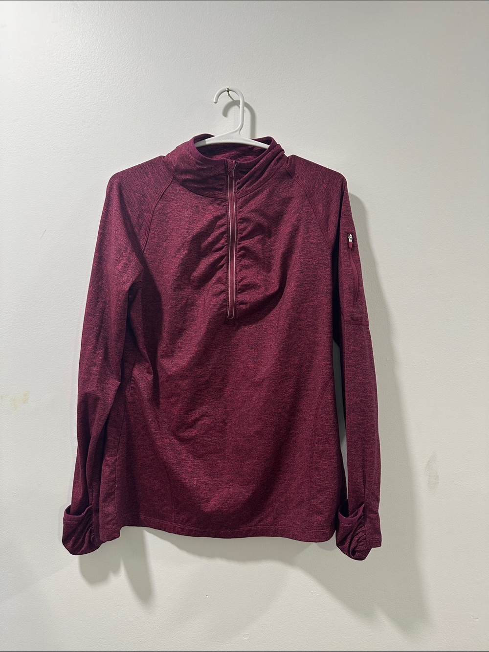 Quarter-Zip Pullover - Burgundy Heather